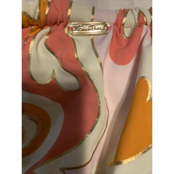 beach bunny New delphin tango bottom 60’s Pink White Orange Swim Large - Picture 7 of 10